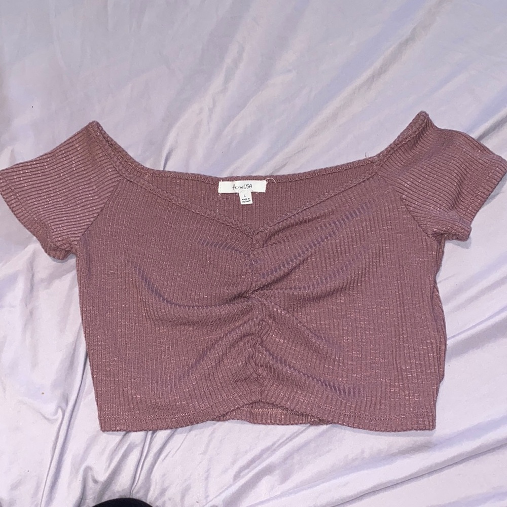 off the shoulder crop top